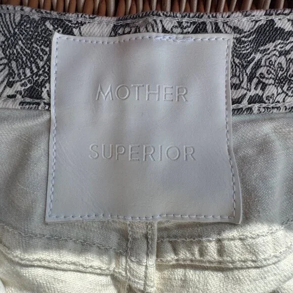 MOTHER The Hustler Ankle Jeans Women's 26 French Fairy Tale Black & White Pants - Picture 12 of 12